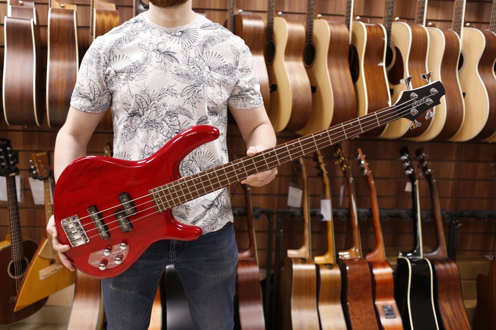 Купить Cort Action-Bass-Plus-TR Бас-гитара, красная недорого в