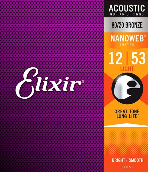 Elixir 11052 NANOWEB бронза 80/20, 12-53