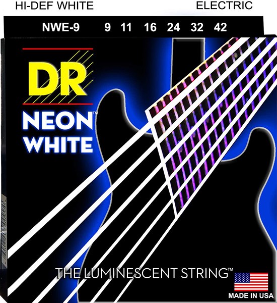 DR NWE-9/42 Neon White струны для электрогитары - фото 15094