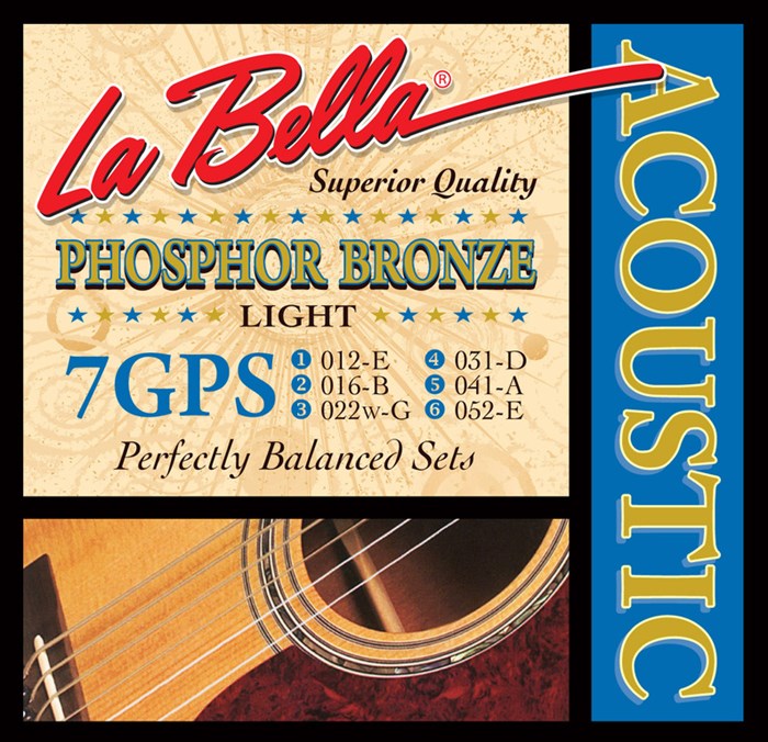 La Bella 7GPS Комплект струн для акустической гитары 12-52