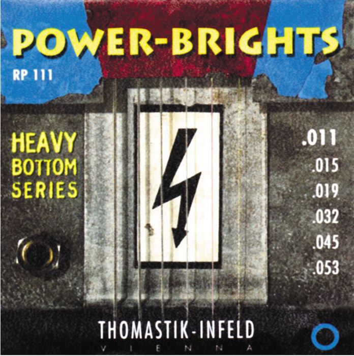 Thomastik RP111 Power-Brights Heavy Bottom Комплект струн для электрогитары, 11-53 4386 - фото 18761