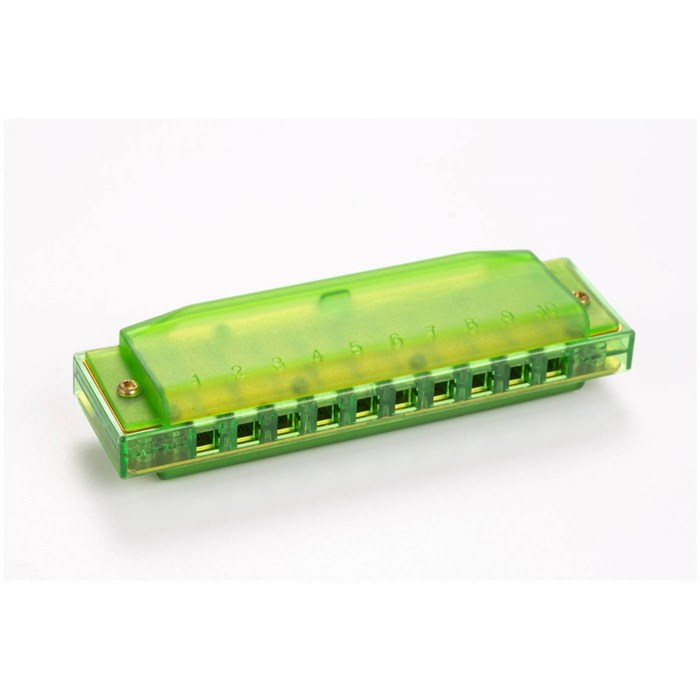 Hohner Translucent  Green - диатоническая губная гармоника, тональность С, цвет  зеленый