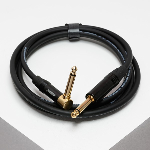 SHNOOR IC124-JMJMR-B-3m - Кабель инструментальный, 6.35мм прямой и угловой, 3м