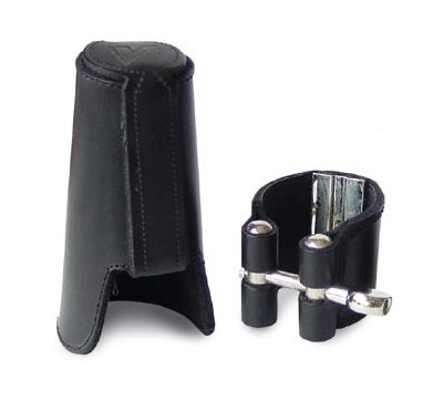 LC27L Leather Кожаная лигатура и кожаный колпачок для саксофона альт, Vandoren