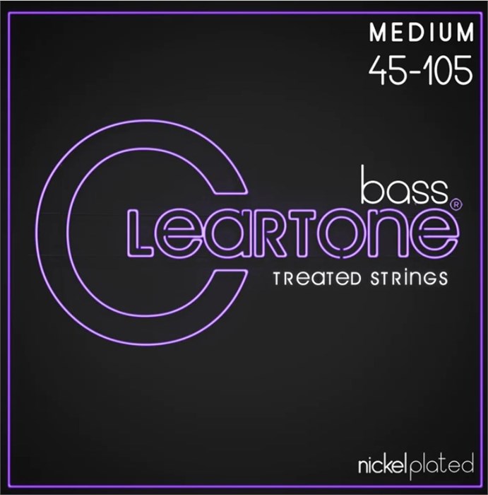 Cleartone 6445 - Комплект струн для бас-гитары, никелированные, с покрытием, 45-105