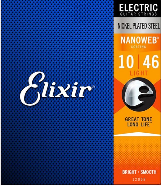 Elixir 12052 - NANOWEB Комплект струн для электрогитары, Light, 10-46 6794 - фото 33053