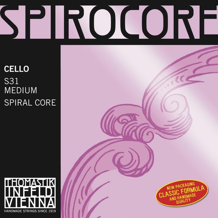 Thomastik S31 Spirocore Комплект струн для виолончели размером 4/4, среднее натяжение