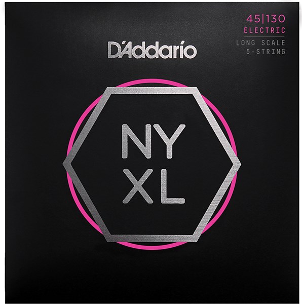 D'Addario NYXL45130 - NYXL Комплект струн для 5-струнной бас-гитары, Long Scale, Reg Light, 45-130