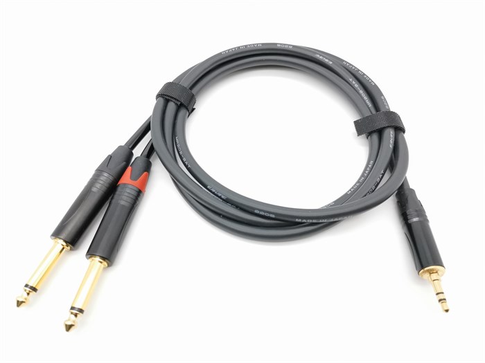 ZZcable E35-3,5-2J-0100-0 - Кабель аудио 3.5-2х6.3мм, 1м
