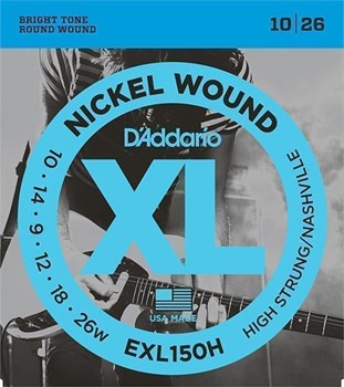 EXL150H Nickel Wound Комплект струн для электрогитары 10-26, D'Addario