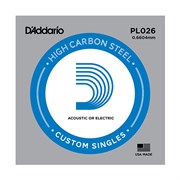 D'Addario PL026 отдельная струна без обмотки сталь .026