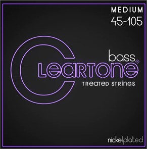 Cleartone 6445 - Комплект струн для бас-гитары, никелированные, с покрытием, 45-105
