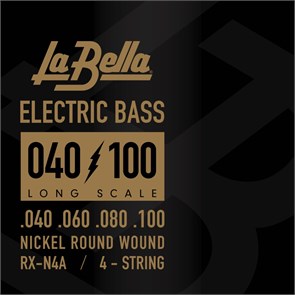 La Bella RX-N4A – Nickel Комплект струн для бас-гитары, никелированные, 40-100