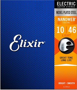 Elixir 12052 - NANOWEB Комплект струн для электрогитары, Light, 10-46 6794