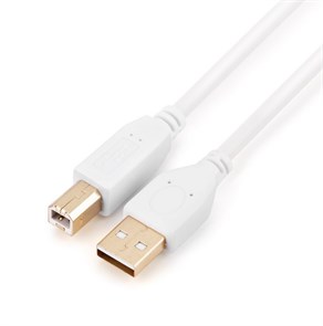 GoPower 00-00028931 Кабель USB A (m)-USB B (m) 1.8м ПВХ белый 6814