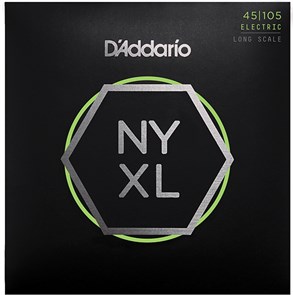 D'Addario NYXL45105 NYXL - Комплект струн для бас-гитары, Long Scale, L Top/Med Bottom, 45-105