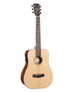 Cort Earth-GO-OP-wbag Электро-акустическая гитара, цвет натуральный, с чехлом