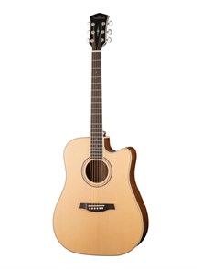 Parkwood S66-W/B Электро-акустическая гитара, дредноут с вырезом, с чехлом