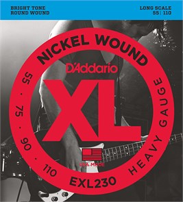 D`Addario EXL230 XL NICKEL WOUND - Струны для бас-гитары Long Heavy 55-110