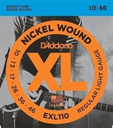 EXL110 XL NICKEL WOUND Струны для электрогитары Regular Light 10-46 D`Addario