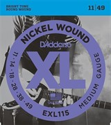 EXL115 XL NICKEL WOUND Струны для электрогитары 11-49 D`Addario