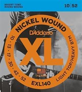 EXL140 XL NICKEL WOUND Струны для электро-гитары Light 10-52 D`Addario