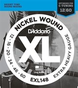 EXL148 XL NICKEL WOUND Струны для электрогитары Extra Heavy 12-60 D`Addario