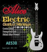 AE530SL 531 КОМПЛЕКТ СТРУН ДЛЯ ЭЛЕКТРОГИТАРЫ, НИКЕЛЬ, 9-42 [12] ALICE