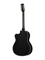 Caraya C901T-BK Акустическая гитара, с вырезом, черная 4550 - фото 20498