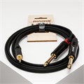 SHNOOR MJ2JM-2m Y-кабель 3,5 мм миниджек - 2 моно-джека 6,3 мм, 2м