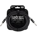 ERNIE BALL 6435 - кабель инструментальный Flex, прямой - прямой джеки, 6 метров, черный